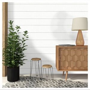 NEW Textured Shiplap Peel & Stick Wallpaper White - Threshold‎